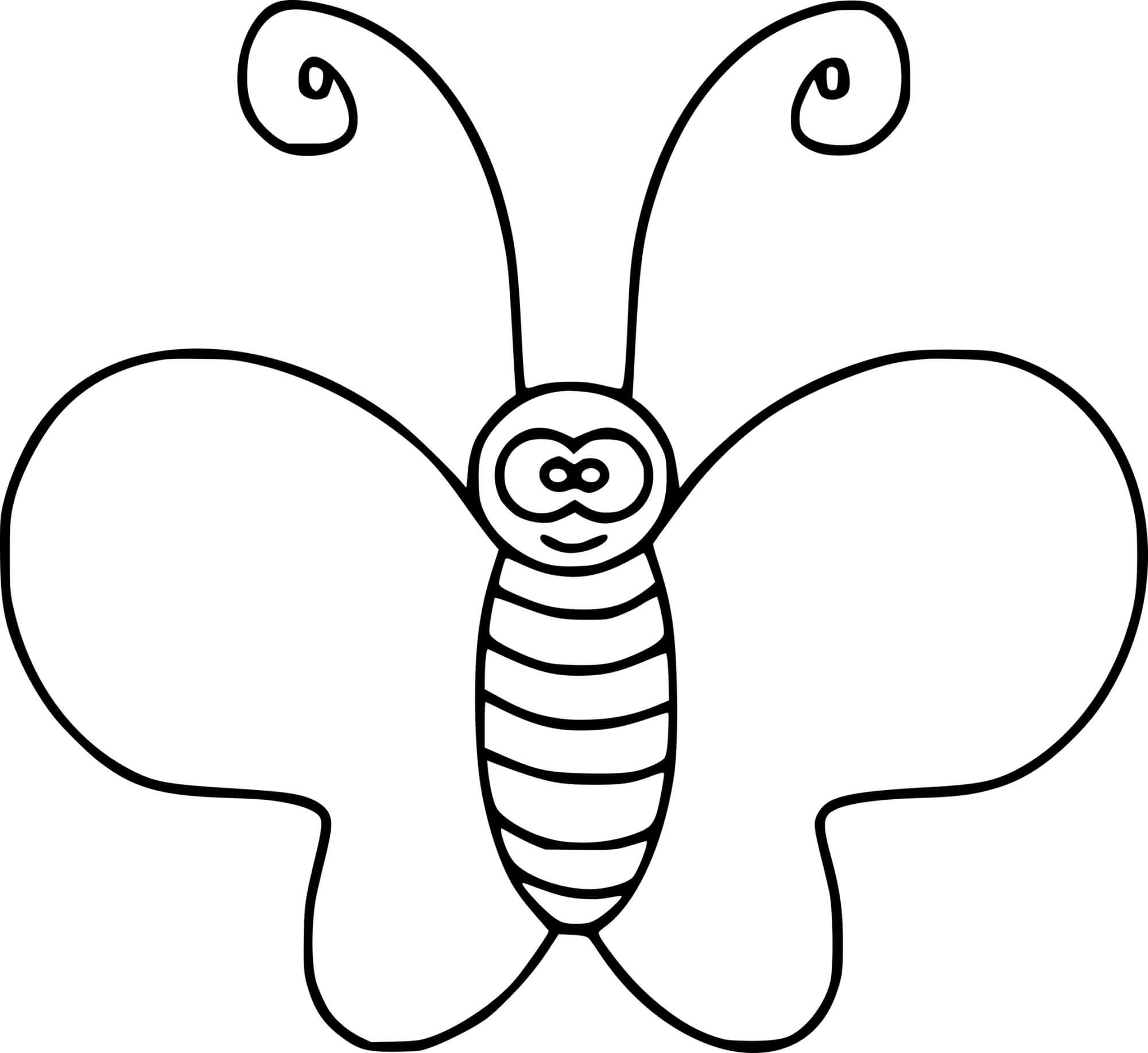 Easy Cute Butterfly Coloring Pages Coloring Cool