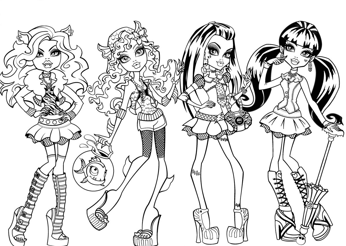 Easy Monster High Coloring Pages Coloring Pages Easy Monster High Coloring Pages Coloring Pages