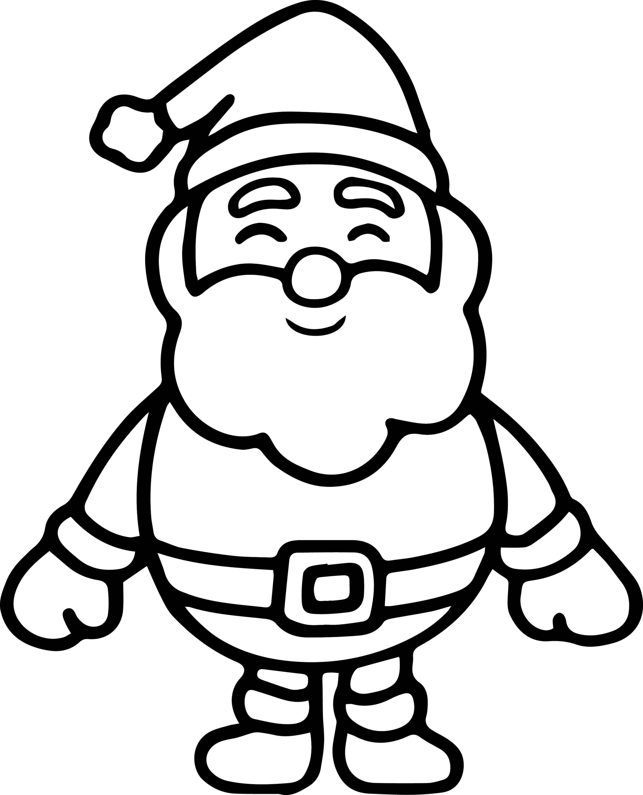 Easy Santa Coloring Pages Easy Santa Coloring Pages