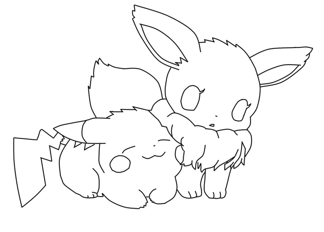 Eevee And Pikachu Coloring Page Free Printable Coloring Pages For Kids Eevee And Pikachu Coloring Page Free Printable Coloring Pages For Kids