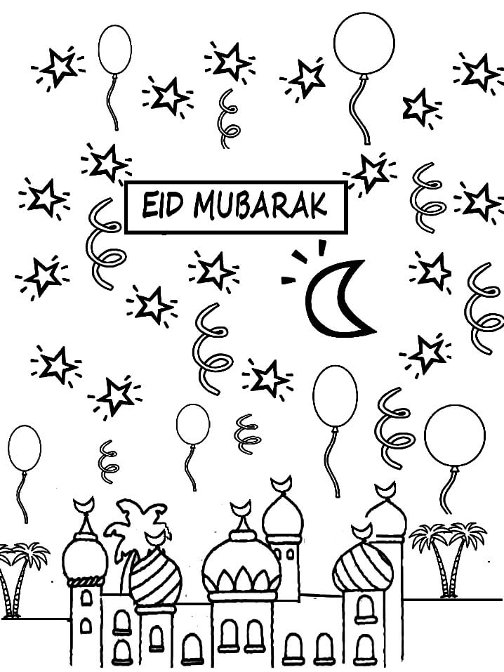 Eid Coloring Pages Printable Eid Coloring Pages Printable