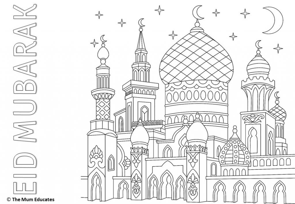 Eid Coloring Pages Printable Eid Coloring Pages Printable