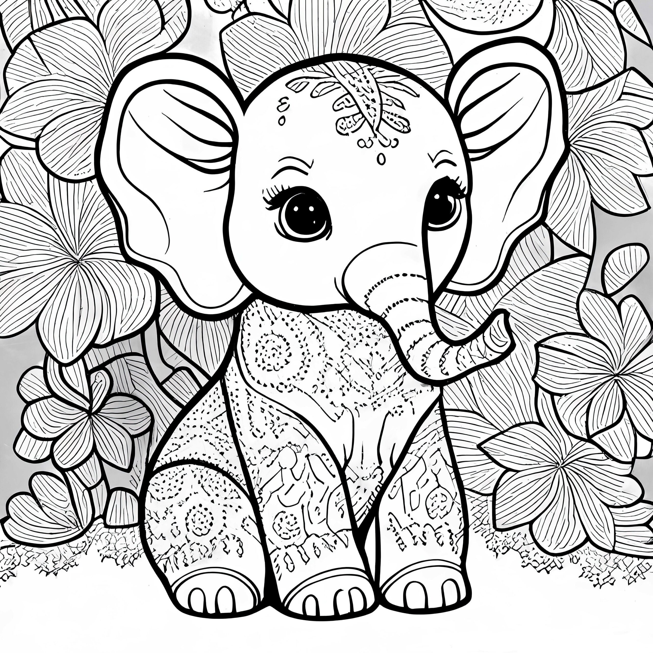 Free Elephant Coloring Pages Printable