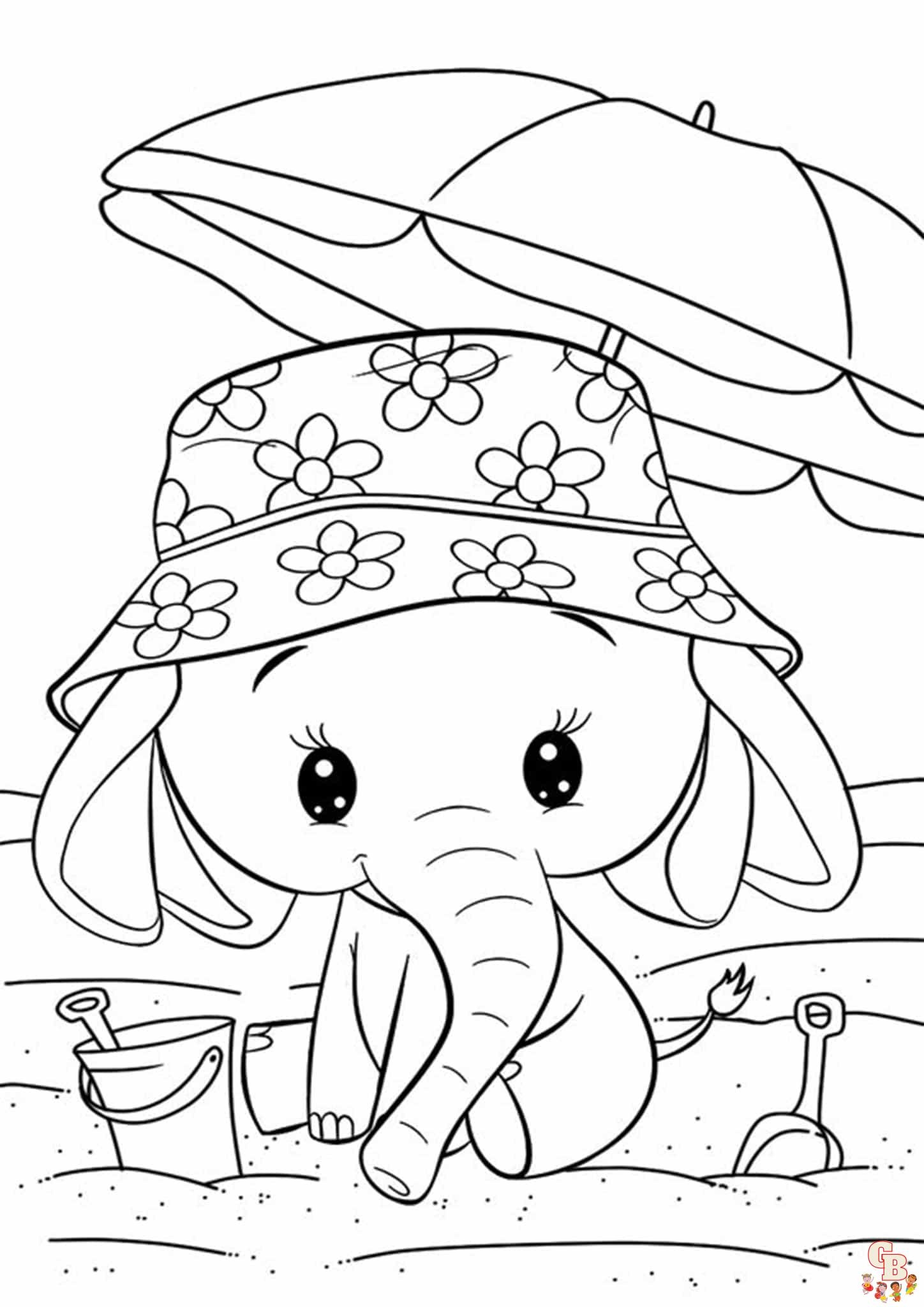 Elephant Colouring Pages