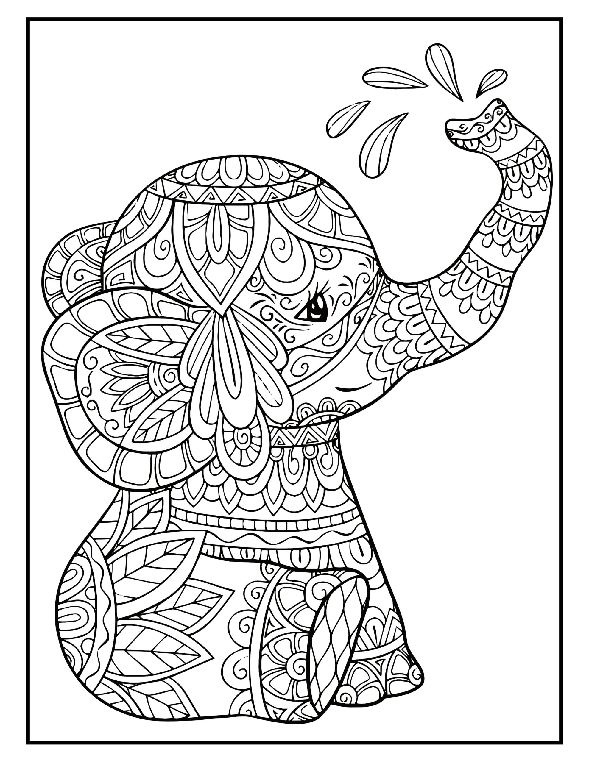 Elephant Printable Coloring Pages Elephant Printable Coloring Pages