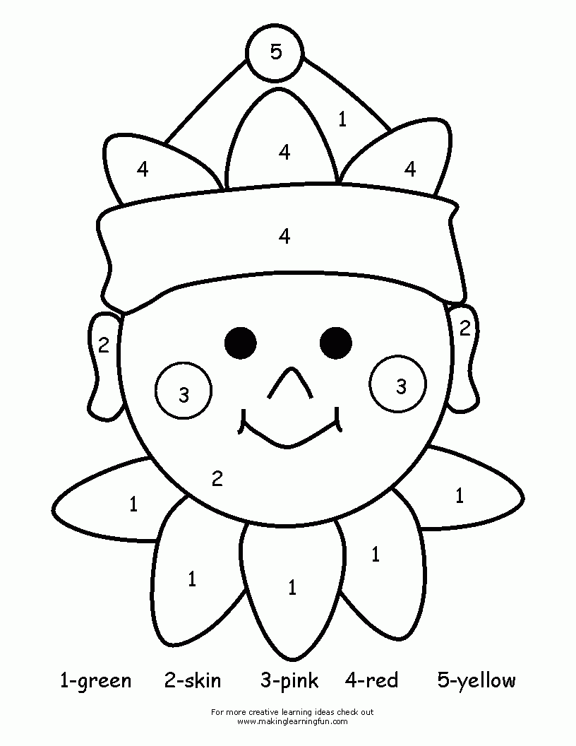 Christmas Coloring By Number Pages Printable