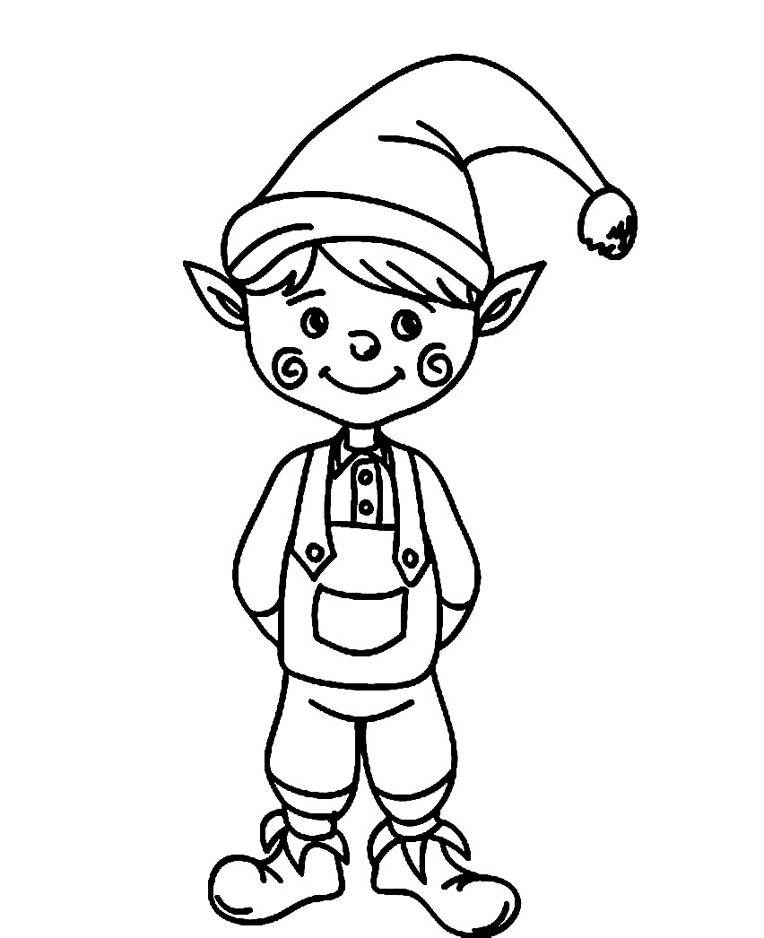 Elf Coloring Pages Kidsuki Elf Coloring Pages Kidsuki