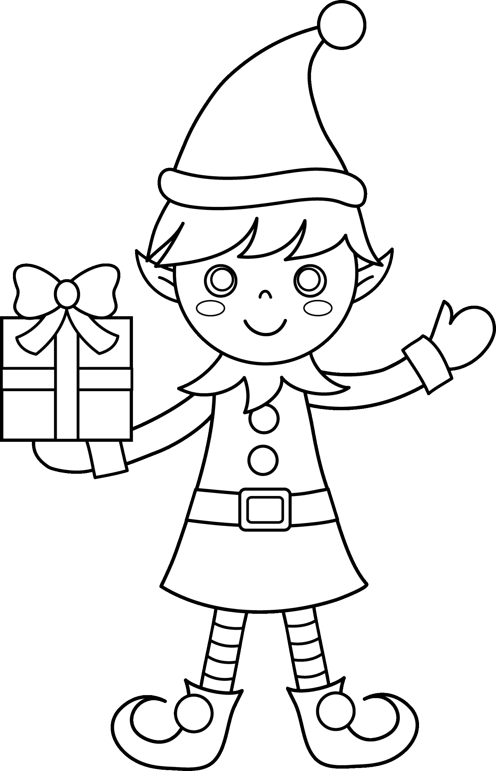 Elf Coloring Pages Printable Elf Coloring Pages Printable