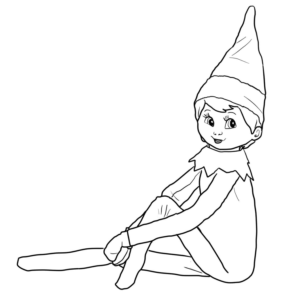 Free Elf On The Shelf Coloring Pages Printable Free Elf On The Shelf Coloring Pages Printable