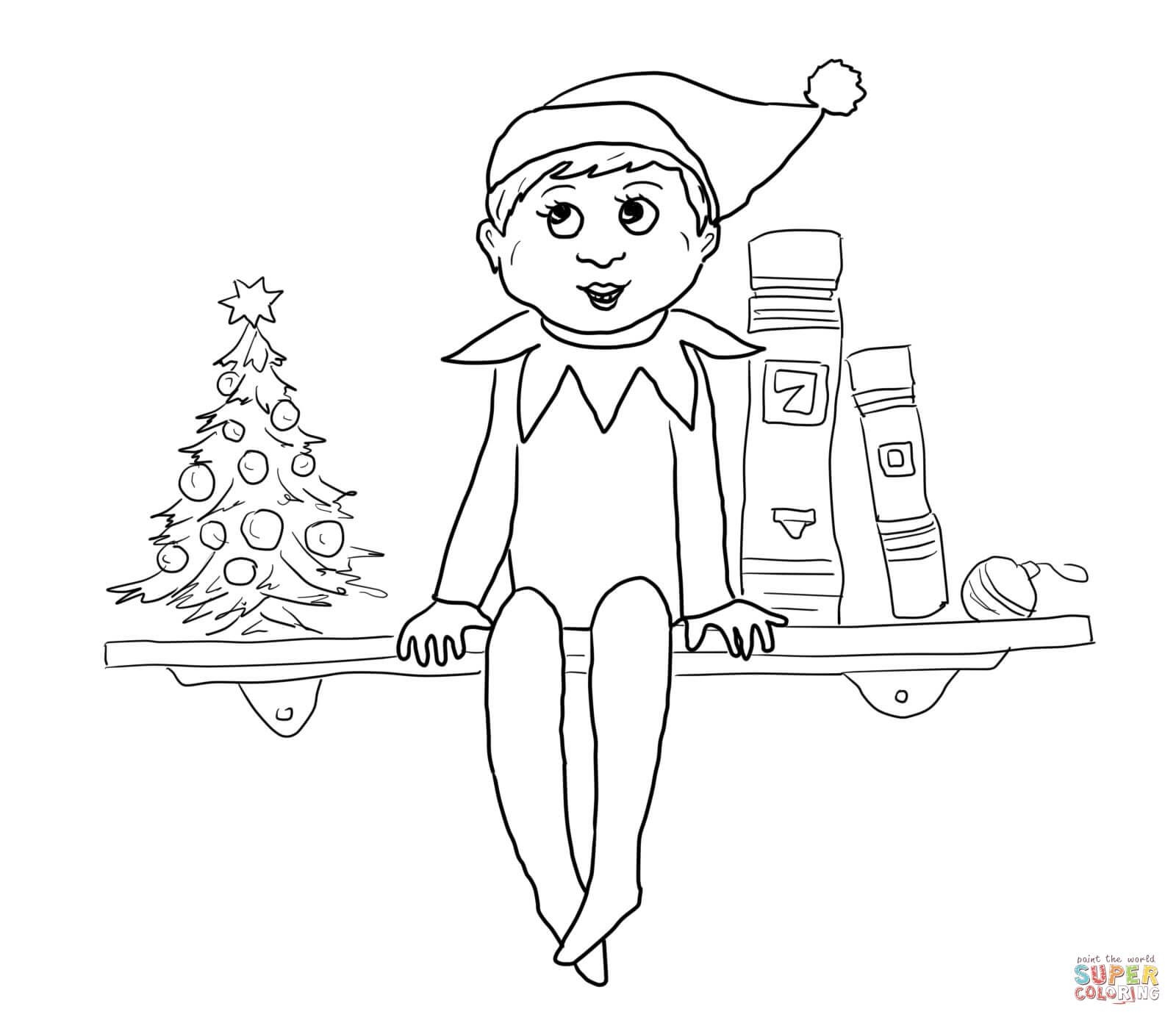 Elf On The Shelf Coloring