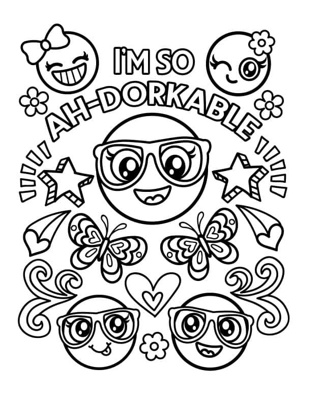 Emoji Coloring Pages Free Printable The Art Kit Funny Super Cute My Emoji Coloring Pages Free Printable The Art Kit Funny Super Cute My