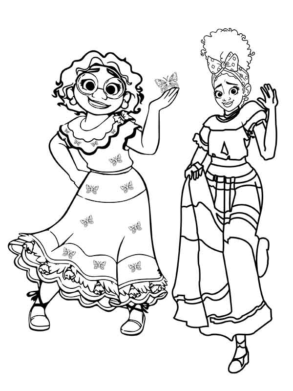 Encanto Dolores And Mirabel Coloring Page Free Printable Coloring Encanto Dolores And Mirabel Coloring Page Free Printable Coloring
