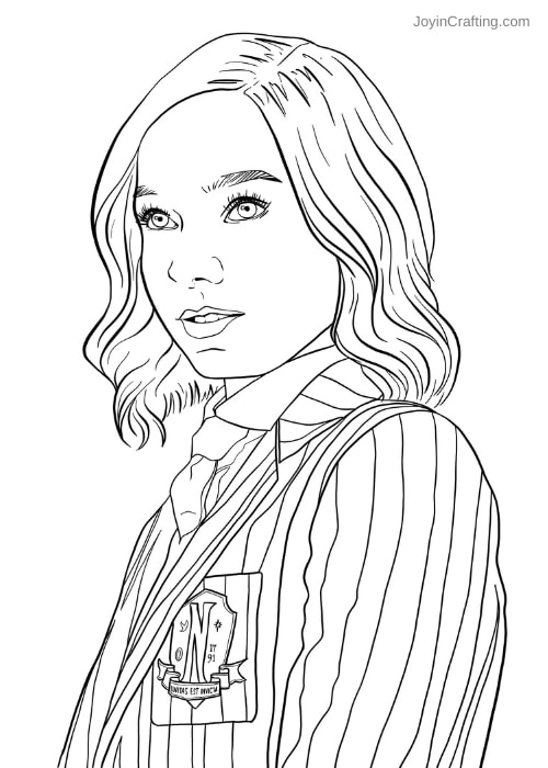 Enid Sinclair Coloring Page Wednesday Addams Netflix Joy In Crafting Enid Sinclair Coloring Page Wednesday Addams Netflix Joy In Crafting