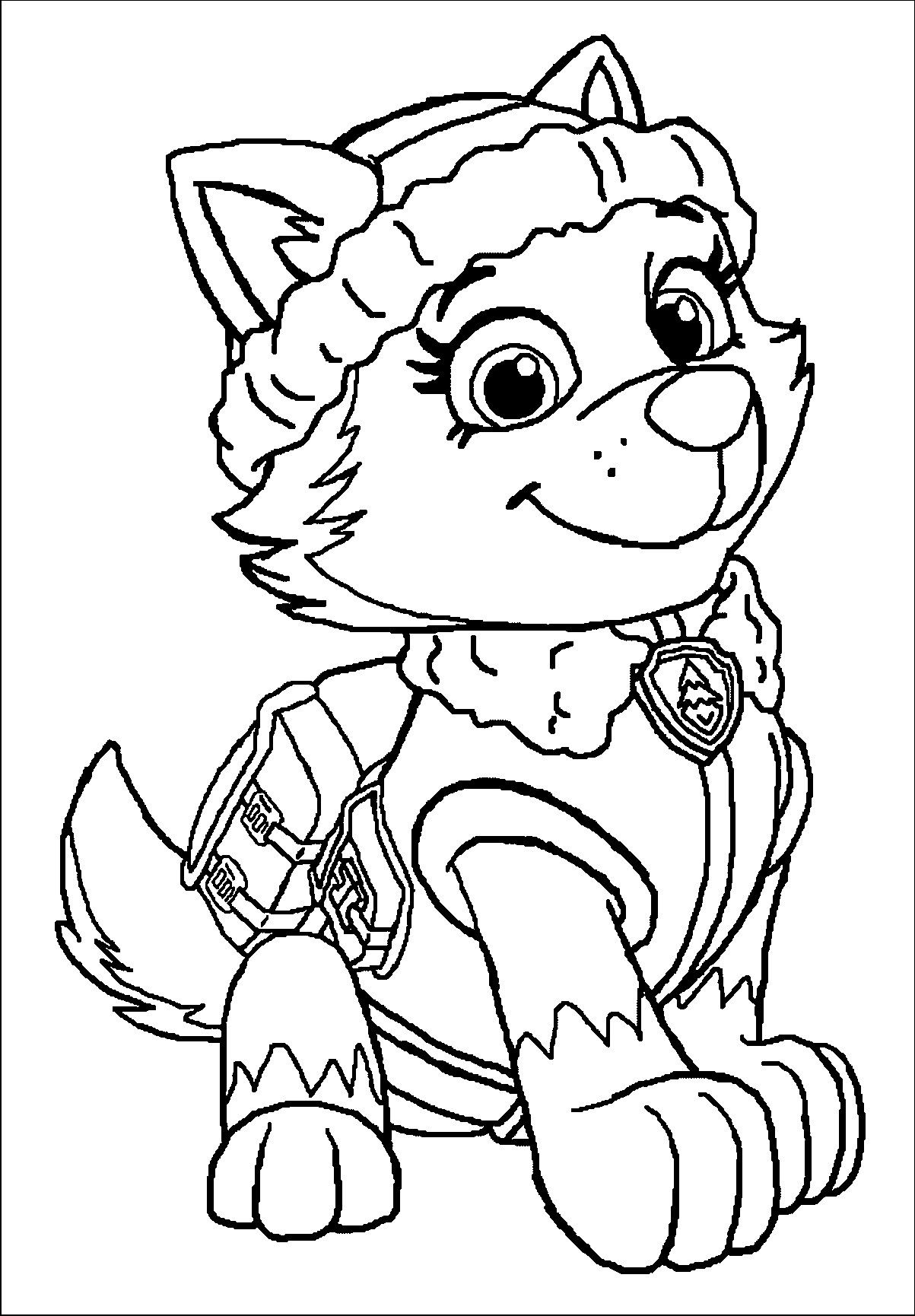 Everest Paw Patrol Coloring Page Youngandtae Coloriage Enfant Everest Paw Patrol Coloring Page Youngandtae Coloriage Enfant