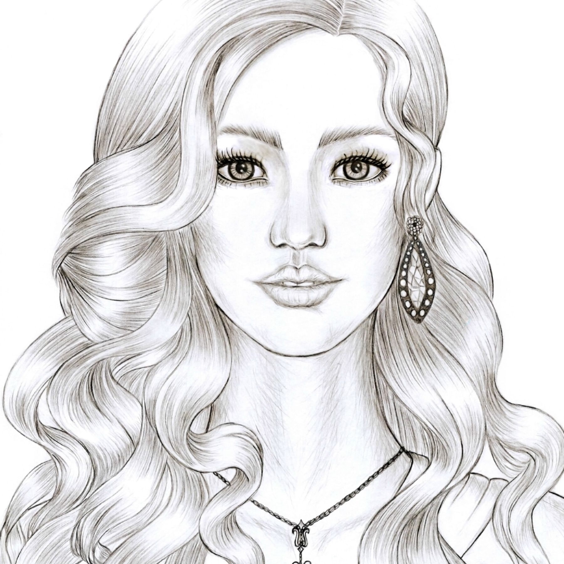 Face Realistic Girl Coloring Pages Globekoti Face Realistic Girl Coloring Pages Globekoti