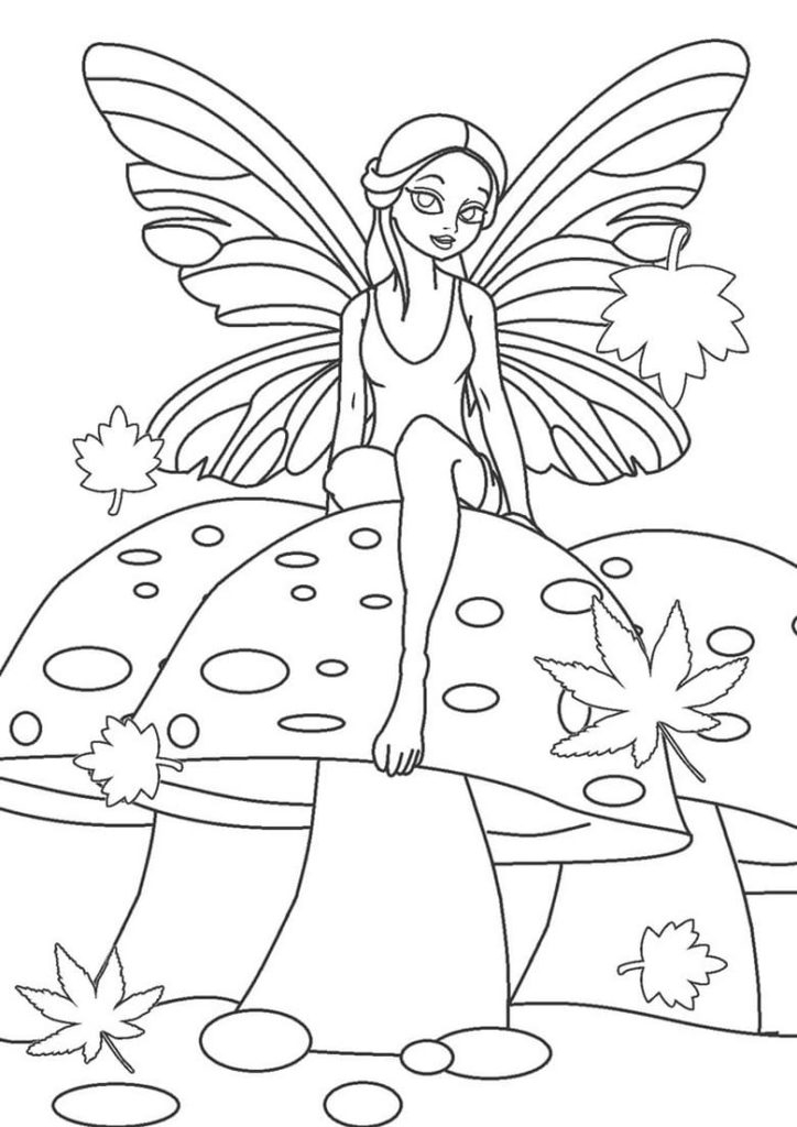 Fairy Coloring Pages 120 Free Printable Beautiful Fairy Coloring Pages