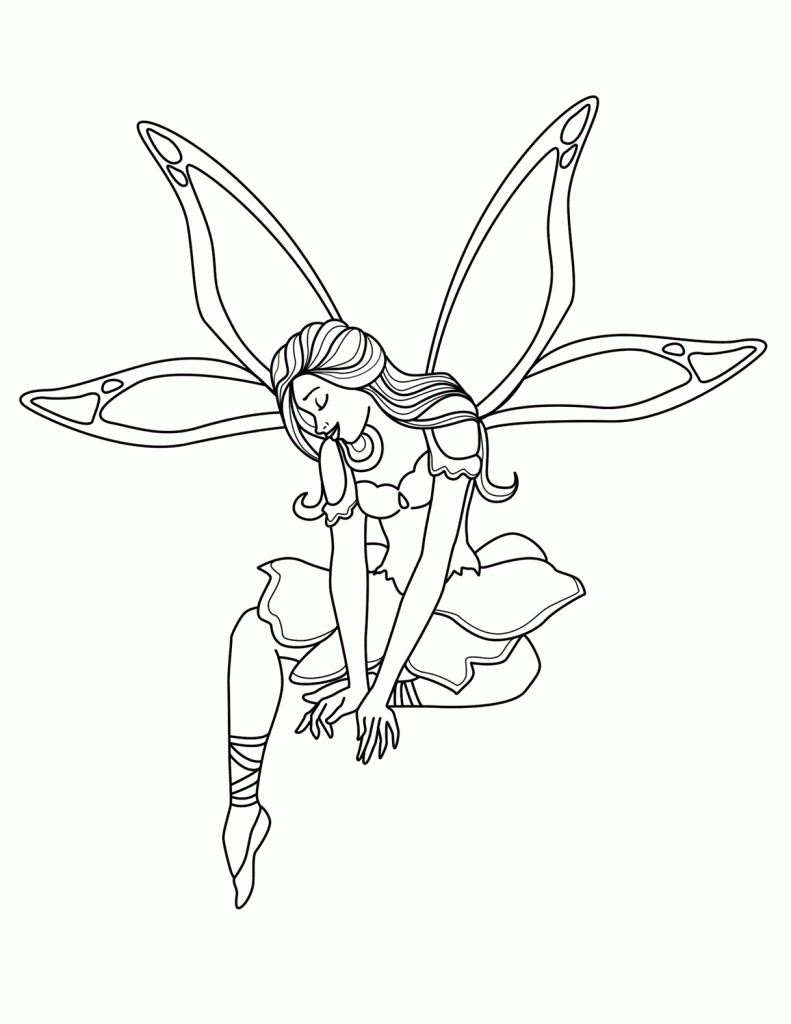 Fairy Coloring Pages For Kids Fairy Coloring Pages For Kids