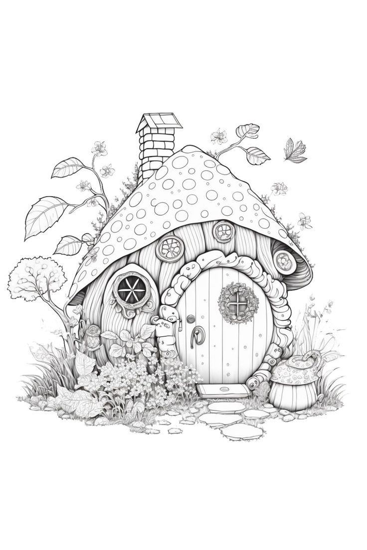 Fairy House Coloring Pages Free Printables Artofit