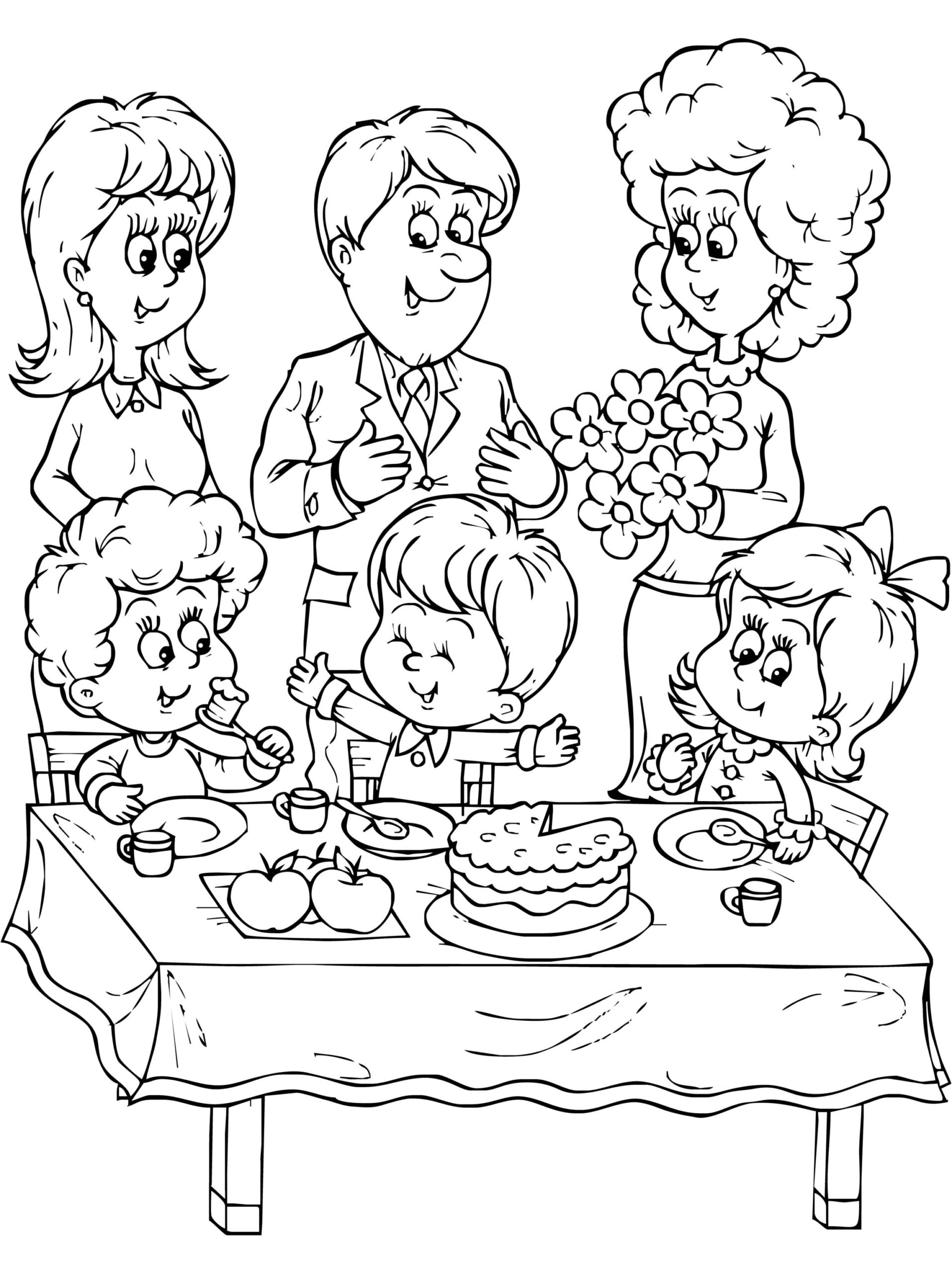 Family Printable Coloring Pages