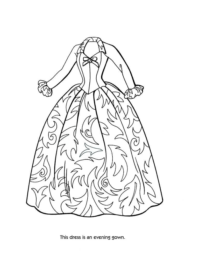 Fashion Dress Coloring Page Free Printable Coloring Pages For Kids Fashion Dress Coloring Page Free Printable Coloring Pages For Kids