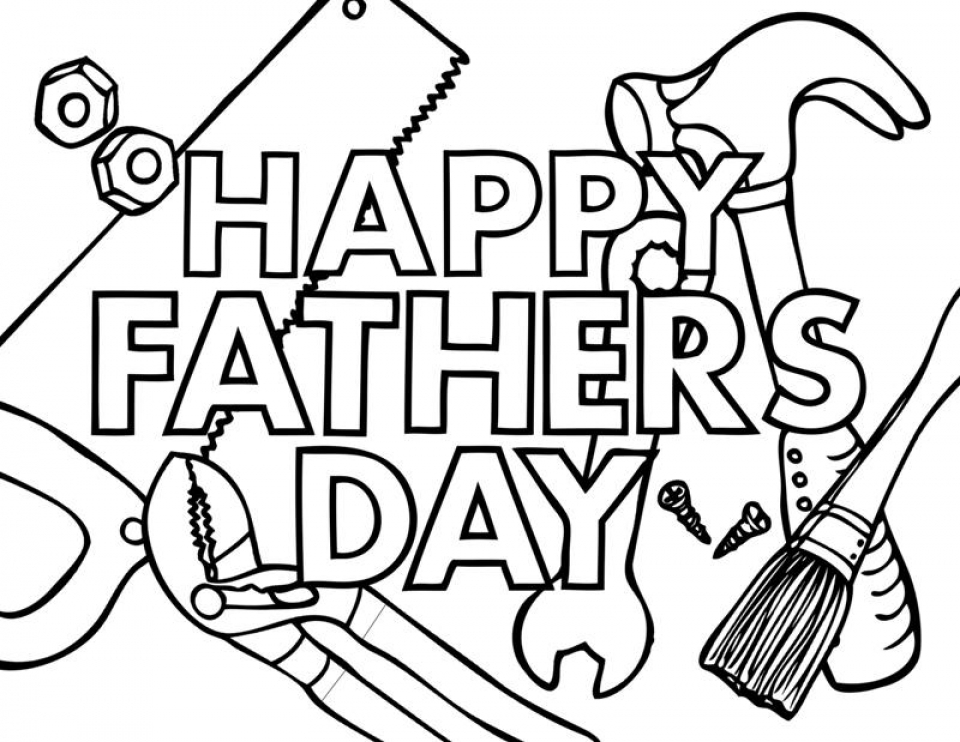 Happy Fathers Day Coloring Pages Printable