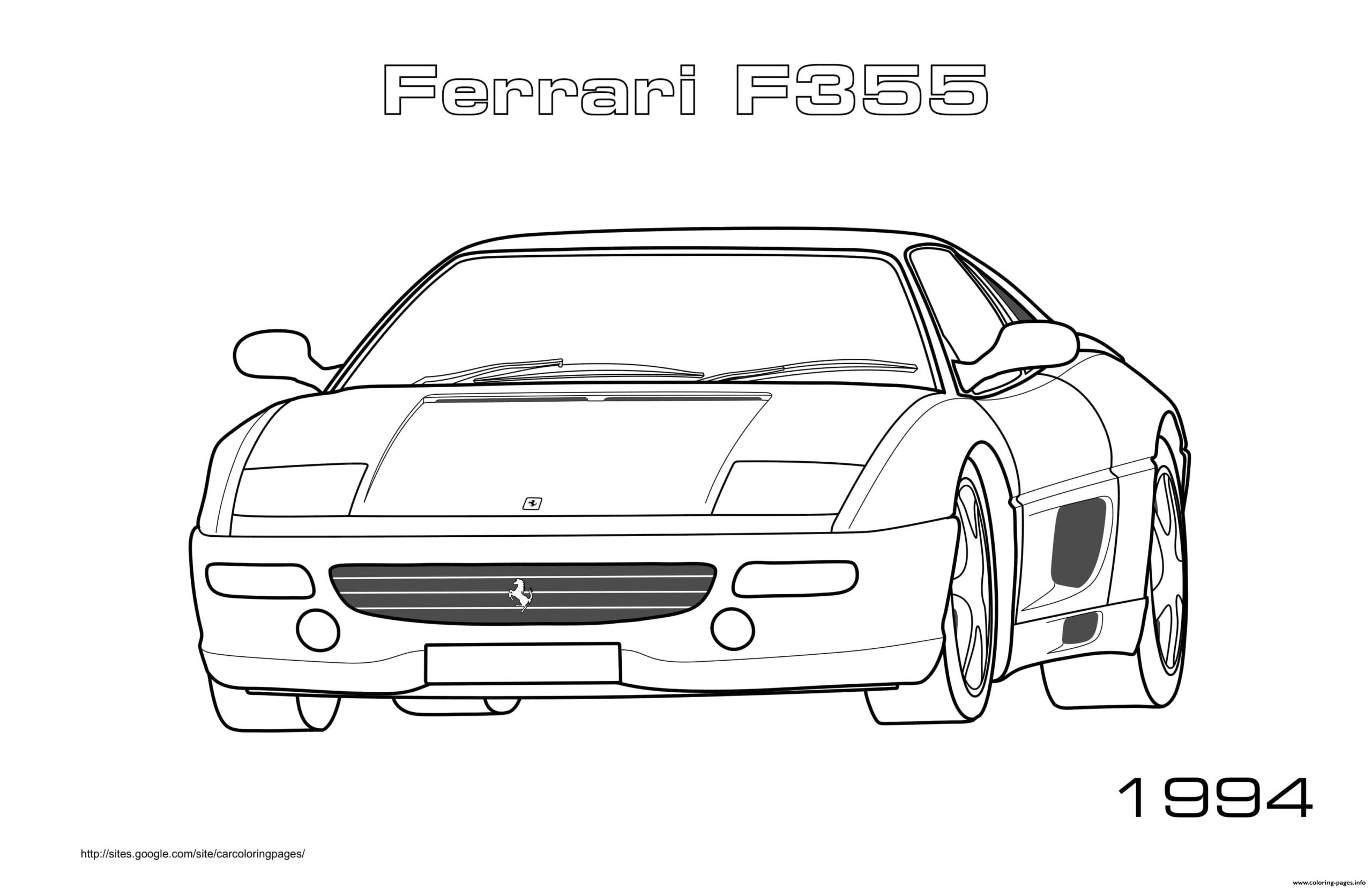 Ferrari Coloring Pages Printable Ferrari Coloring Pages Printable