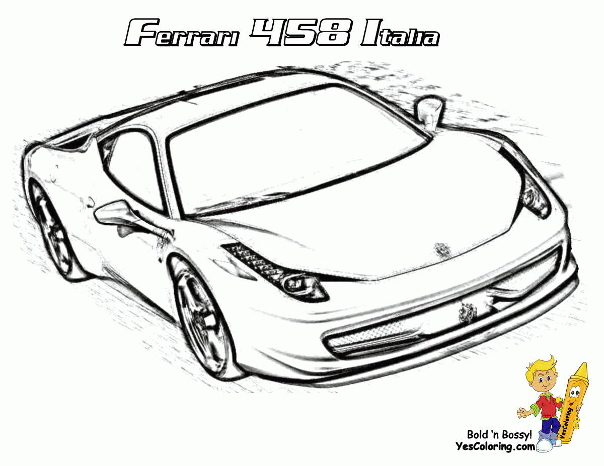 Ferrari Coloring Pages Printable Ferrari Coloring Pages Printable