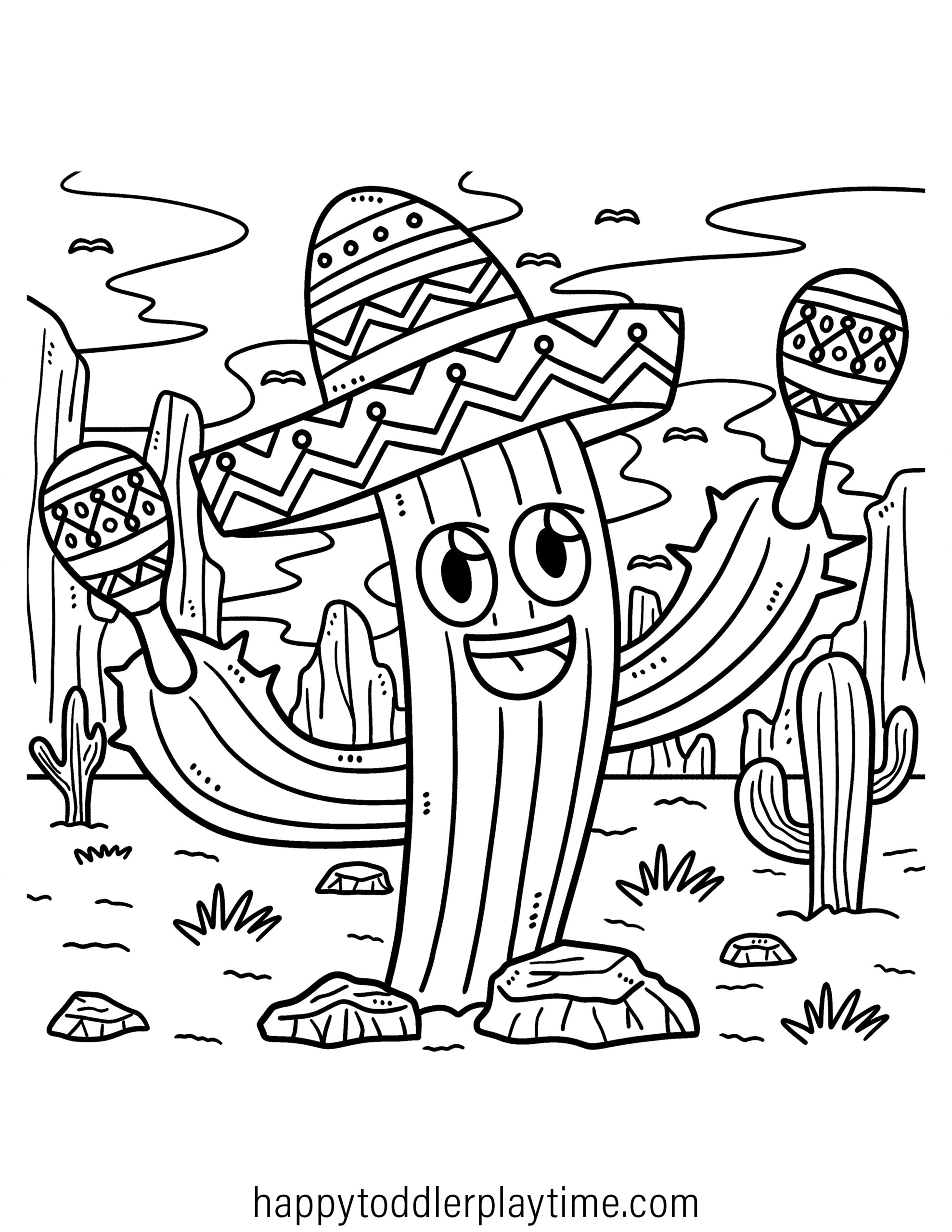 Fiesta Coloring Page