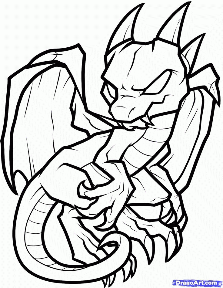 Easy Printable Dragon Coloring Pages Easy Printable Dragon Coloring Pages