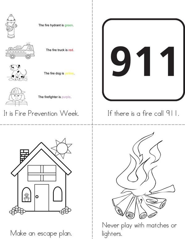 Fire Prevention Week Book Twisty Noodle Fire Prevention Week Book Twisty Noodle