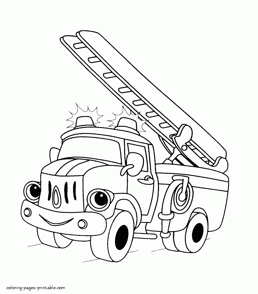 Printable Coloring Pages Fire Truck Printable Coloring Pages Fire Truck