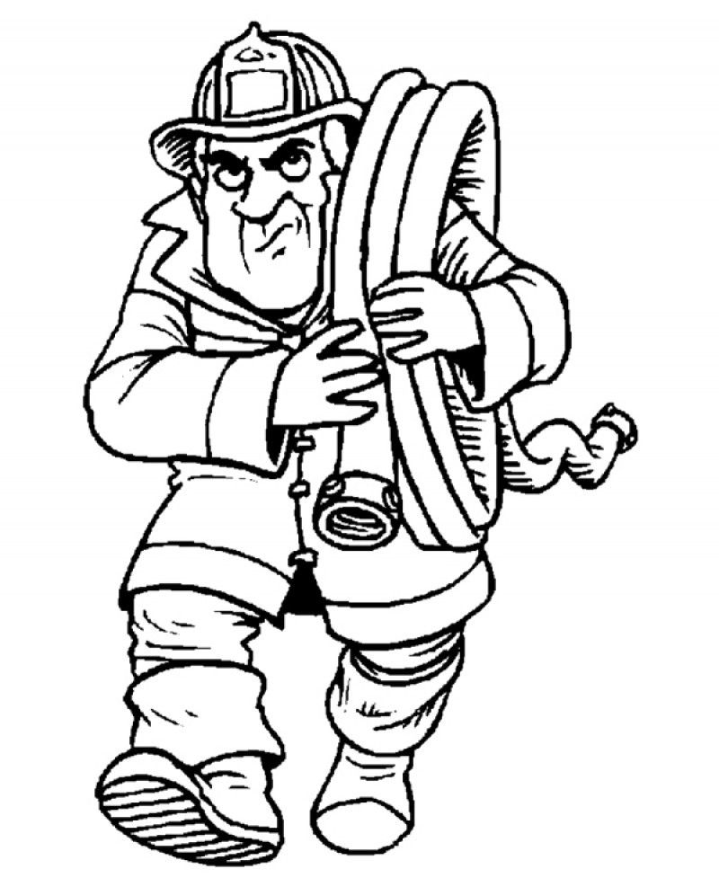 Fireman Printable Coloring Pages Fireman Printable Coloring Pages