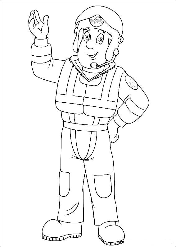 Fireman Sam Christmas Coloring Page Free Printable Coloring Pages For