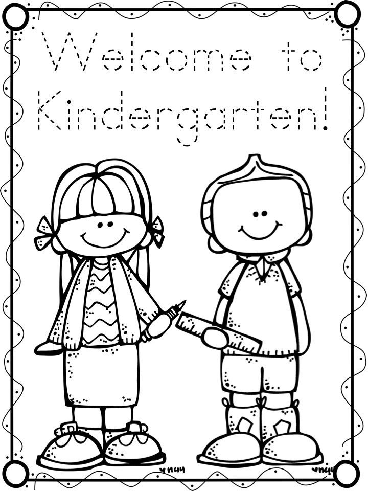 First Day Of Kindergarten Coloring Clip Art Library
