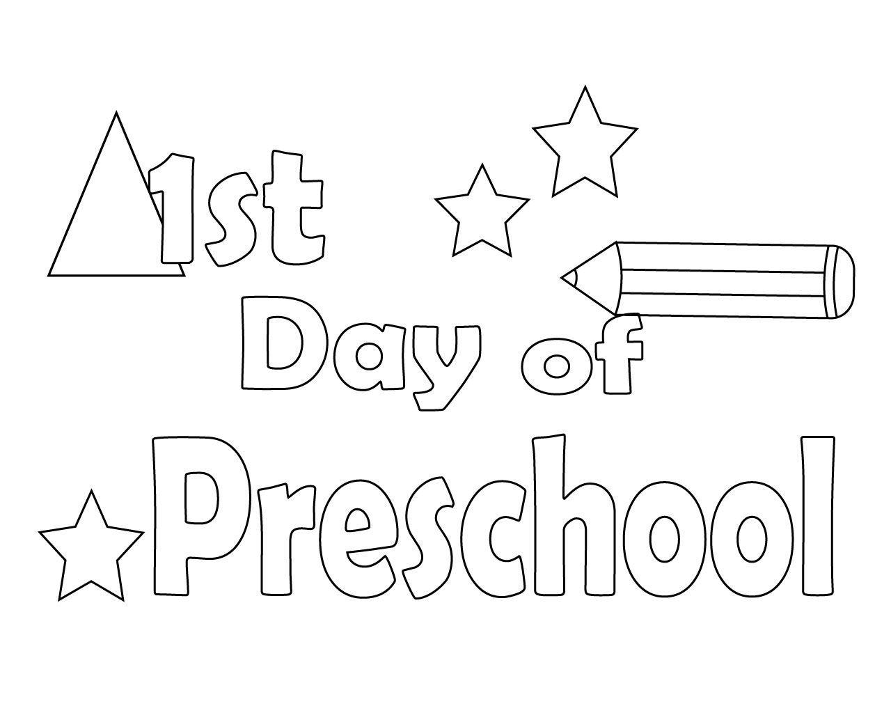 First Day Of Preschool Coloring Pages School Coloring Pages