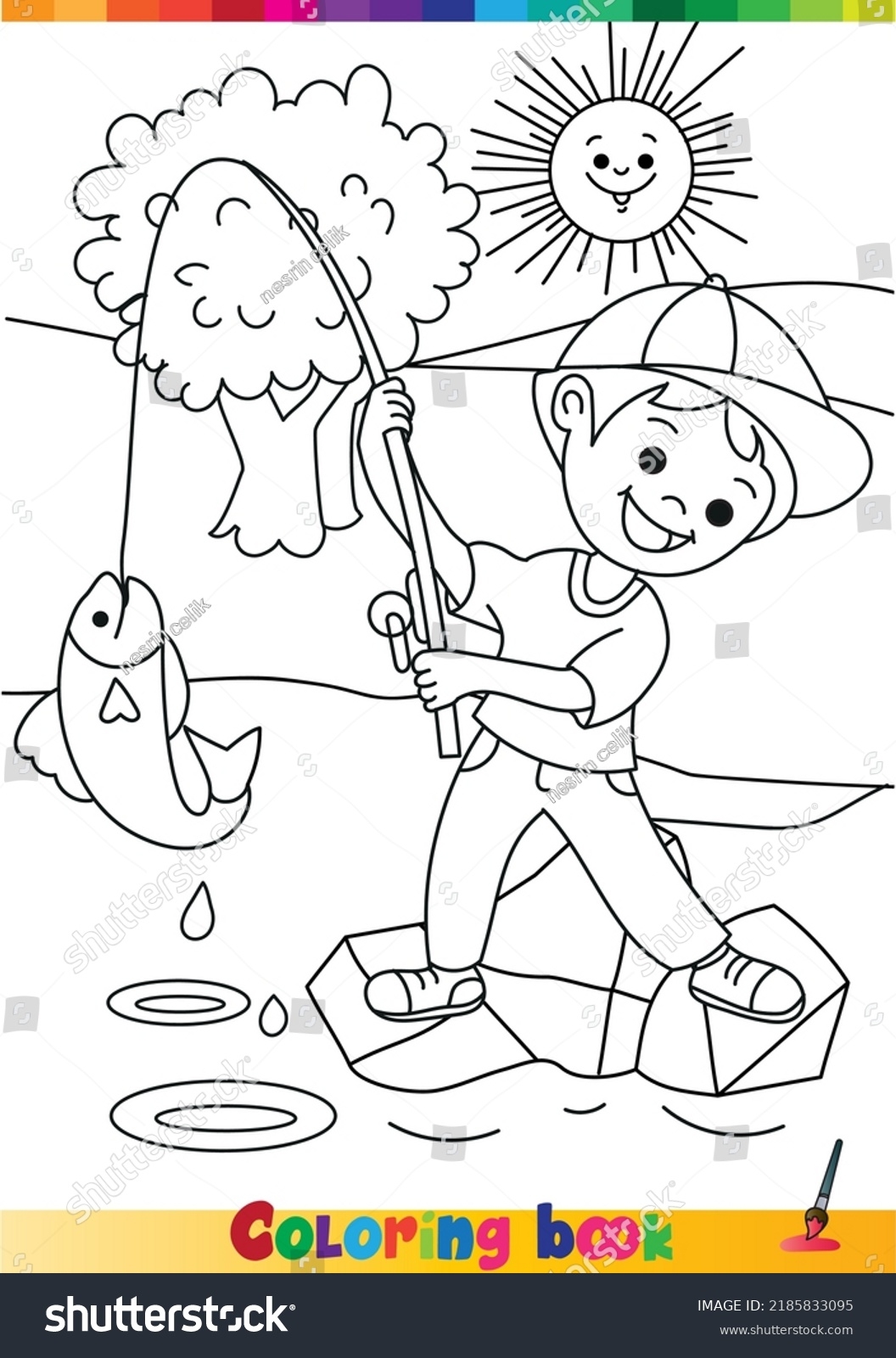 Fisherman Coloring Pages