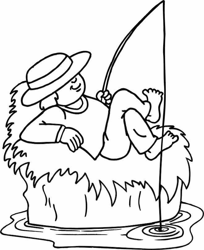 Fishing Pole Coloring Page ClipArt Best