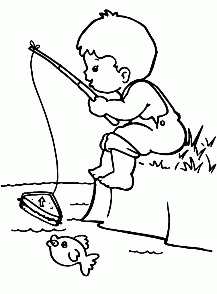 Fishing Printable Coloring Pages