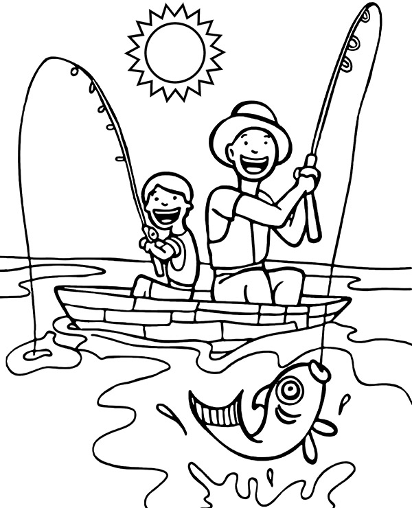 Fishing Printable Coloring Pages