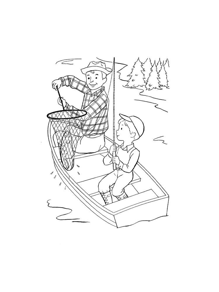 Fishing Printable Coloring Pages Printable Templates
