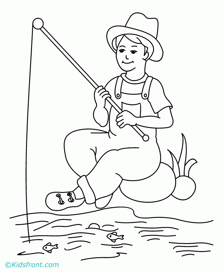 Fishing Printable Coloring Pages