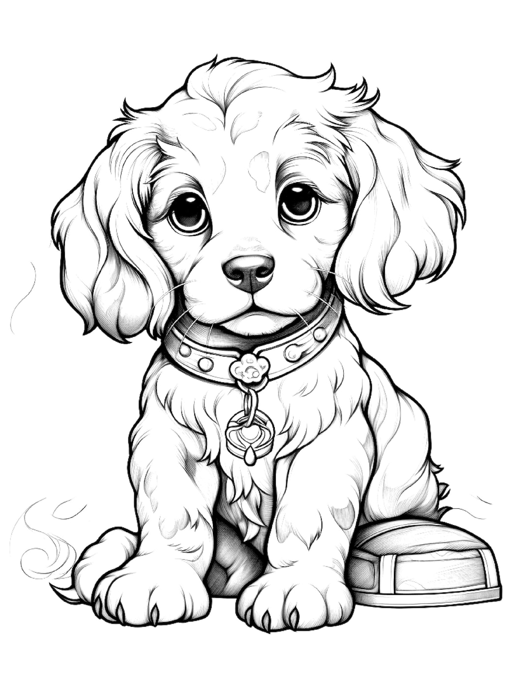 Five Cute Puppies Coloring Sheets For Instant Download Etsy Five Cute Puppies Coloring Sheets For Instant Download Etsy
