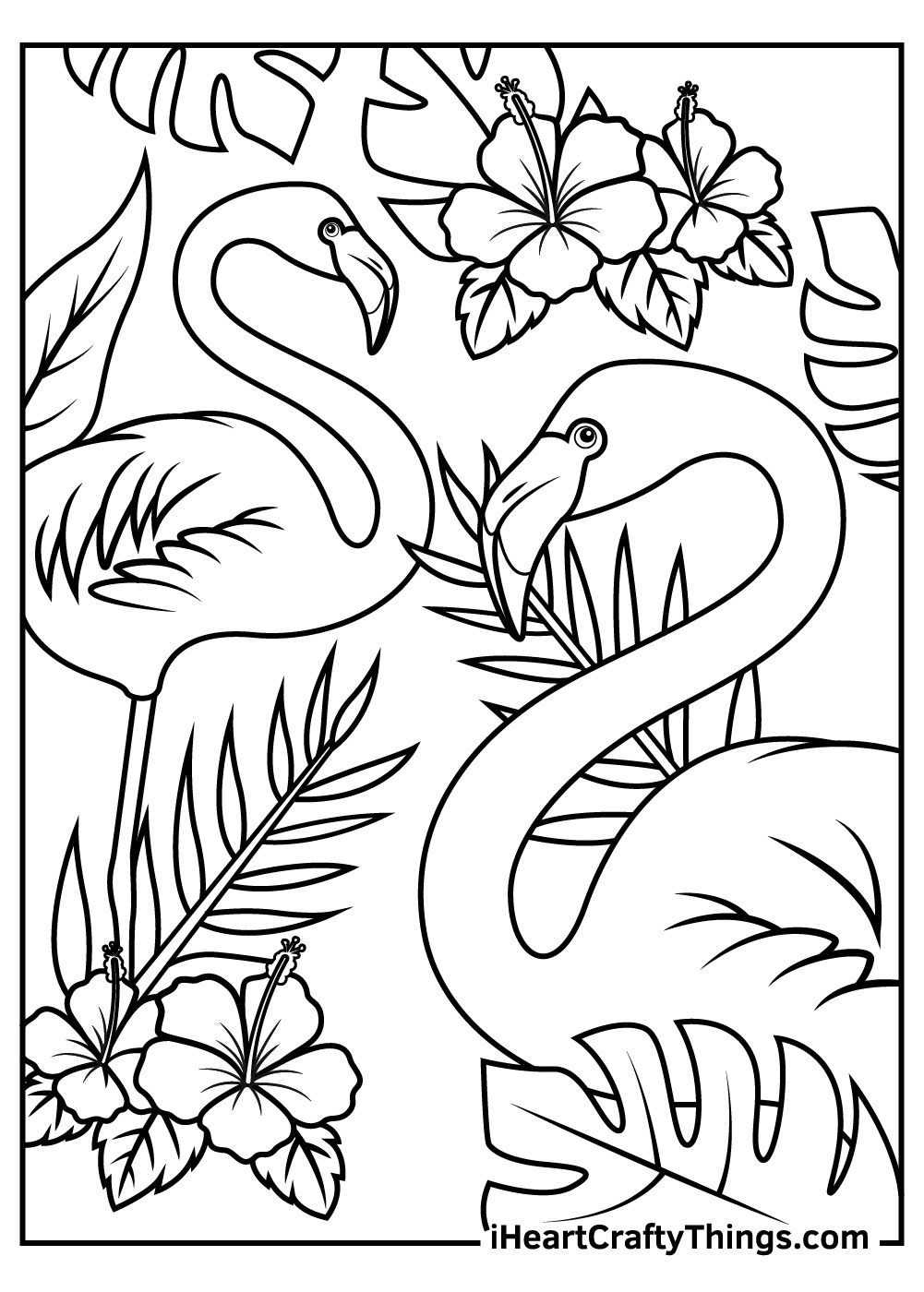 Flamingos Coloring Pages Bird Coloring Pages Flamingo Coloring Page