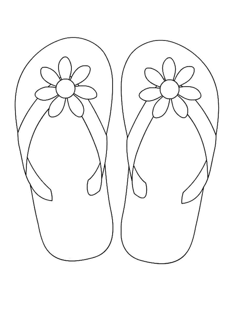 Flip Flop Coloring Pages Beach Coloring Pages Flag Coloring Pages