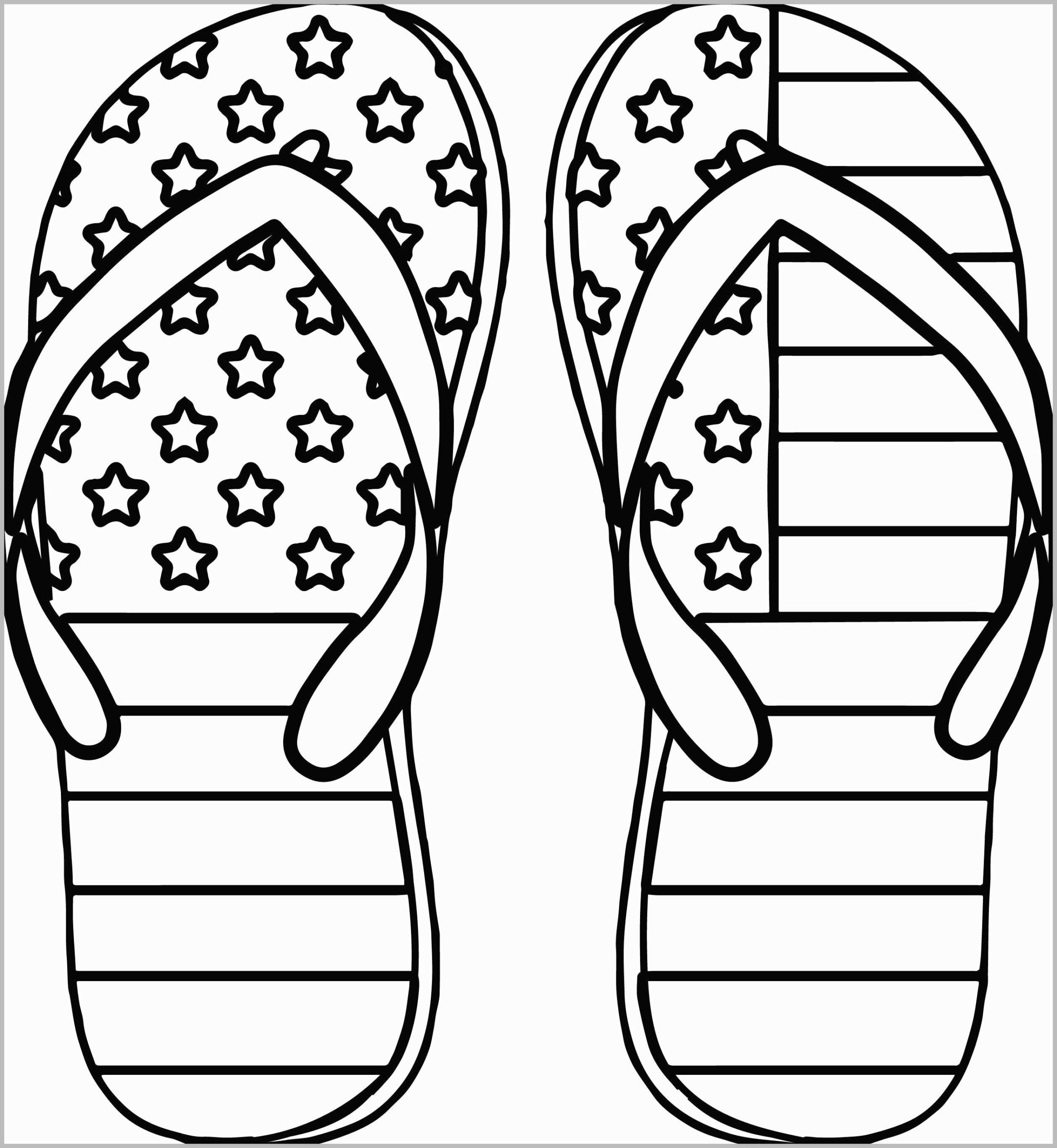 Flip Flop Coloring Pages Free Printable Printable Templates