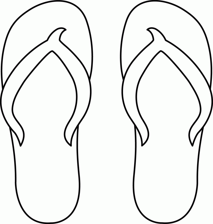 Flip Flop Coloring Pages Free Printable Printable Templates