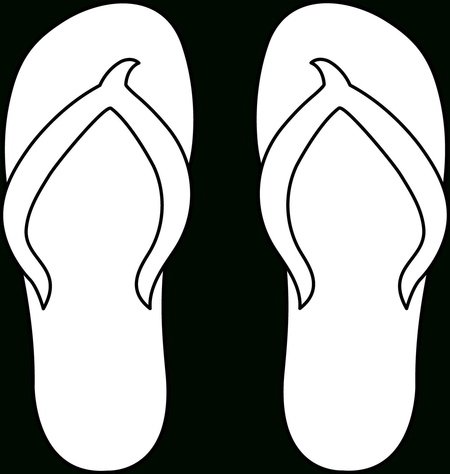 Flip Flop Coloring Pages Free Printable