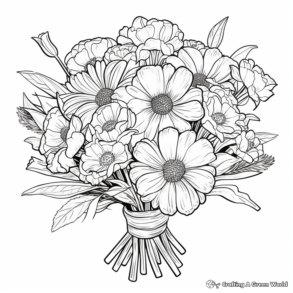 Flower Bouquet Coloring Pages Free Printable En 2024 Flores Flower Bouquet Coloring Pages Free Printable En 2024 Flores