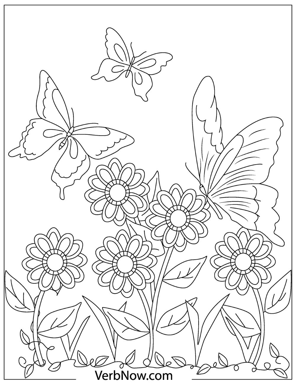Flower Butterfly Coloring Pages For Adults Coloring Pages Flowers Flower Butterfly Coloring Pages For Adults Coloring Pages Flowers