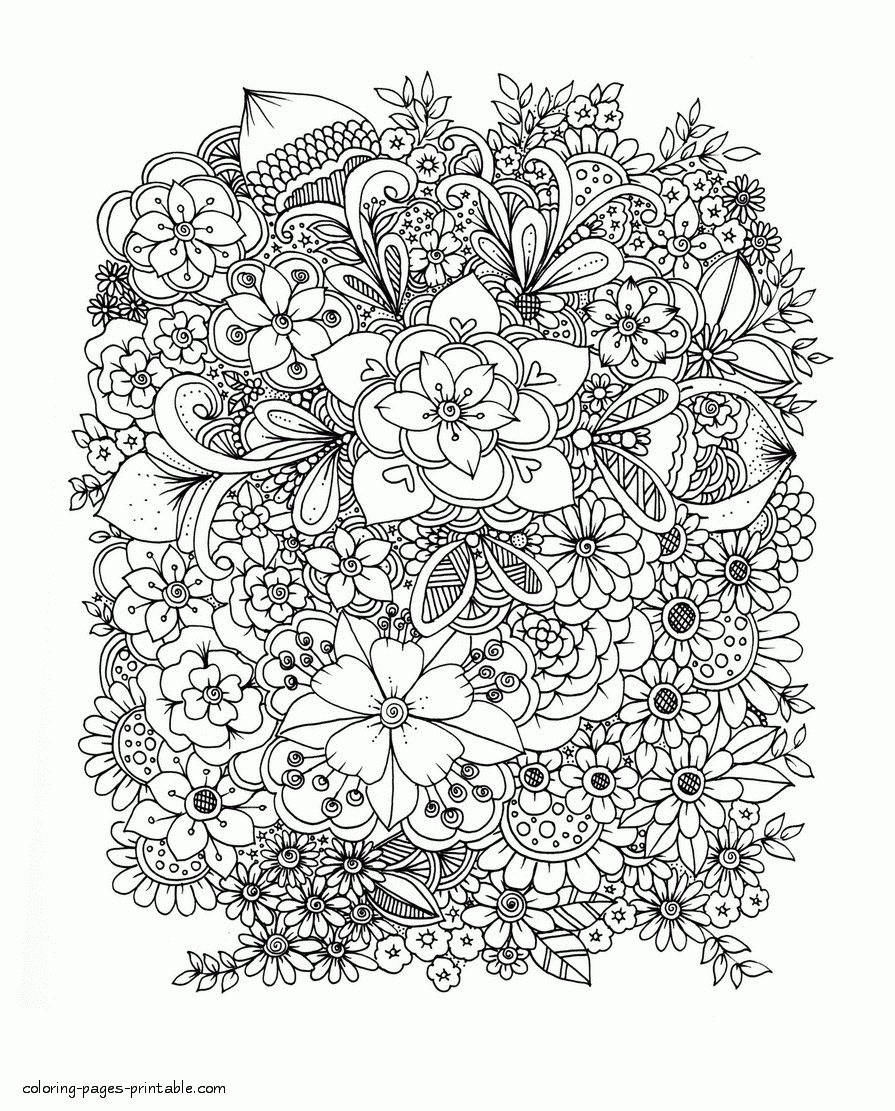 Flower Garden Coloring Pages Printable For Adults COLORING PAGES Flower Garden Coloring Pages Printable For Adults COLORING PAGES